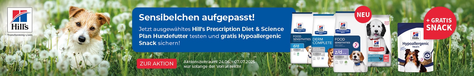 Hills Hypoallergenic Snack zu Derm Produkten